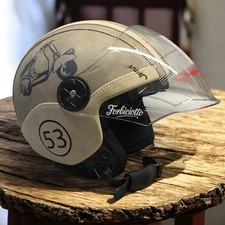 Casco vintage in pelle