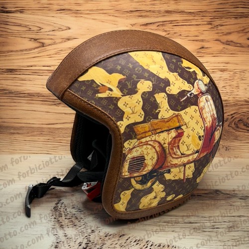 Casco vintage pelle - in,