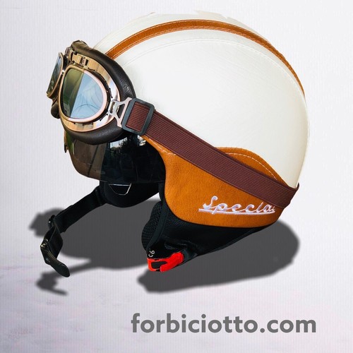 Casco vintage pelle - in,
