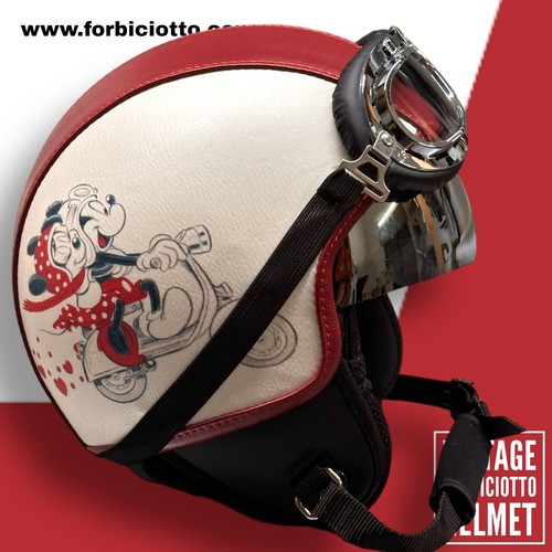 Casco vintage pelle - vintage, in