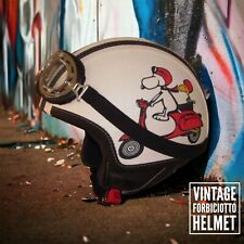 Casco vintage in Pelle Snoopy