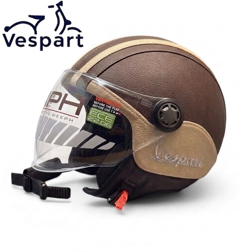 Casco vintage vespart pelle - casco,