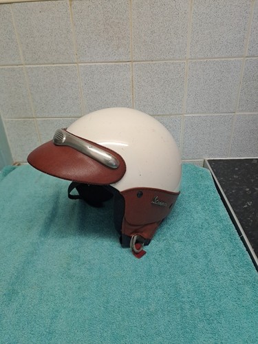 Casco vespa vintage bianco - casco,