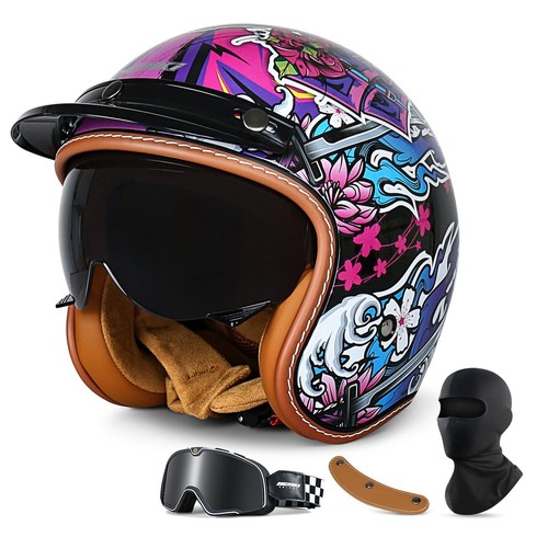 Casco moto vintage open - moto,